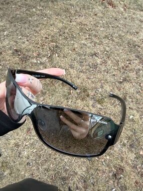 True Religion Dark Smoke Shield Sunglasses